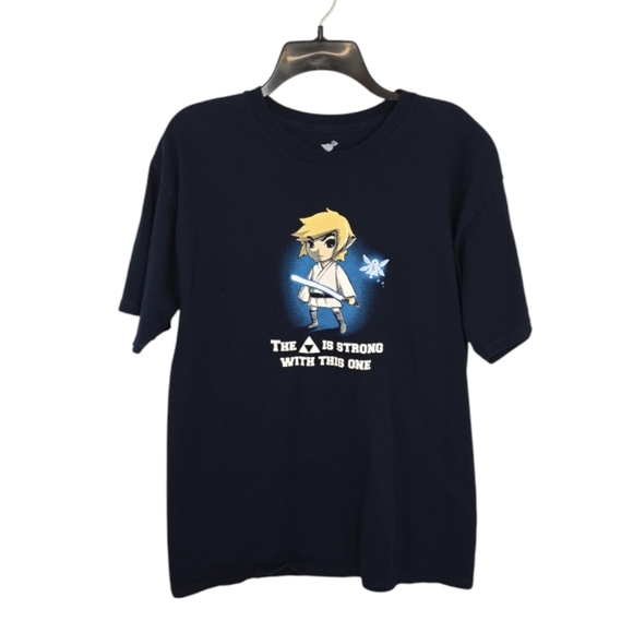 {Tee Fury} Men's The Triforce Is Strong With This One Zelda/Star Wars Tshirt - Picture 1 of 9
